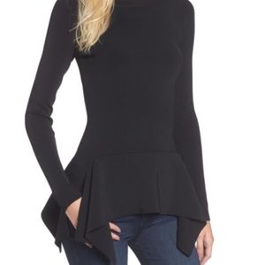 TROUVÉ Drape Hem Sweater Size XS Nordstrom